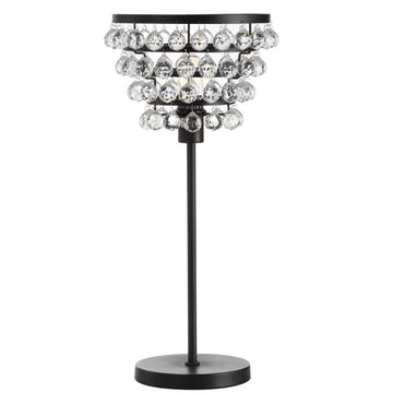 Buckingham 25" Crystal/Metal Table Lamp - JONATHAN Y